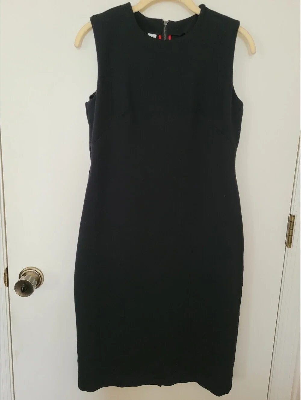 Spanx The Perfect Sheath in Classic Black Ponte Sleeveless Dress Med Bodycon